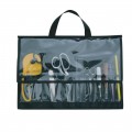 Front view / versatile pockets on both sides to organize your tools.